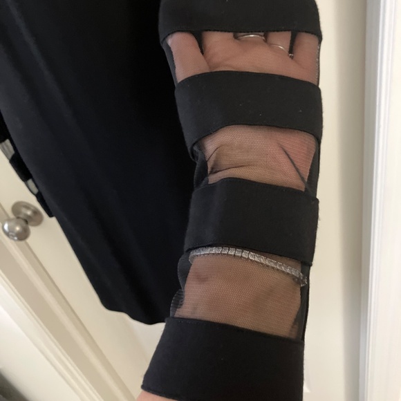 Venus  Black Mesh Detail BodyCon Dress - Picture 4 of 6